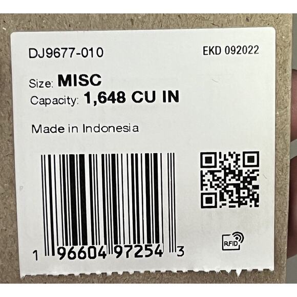 Nike Hiking School Backpack Black Silver Green Bag Padded DJ9677 010 NEW - Picture 10 of 10